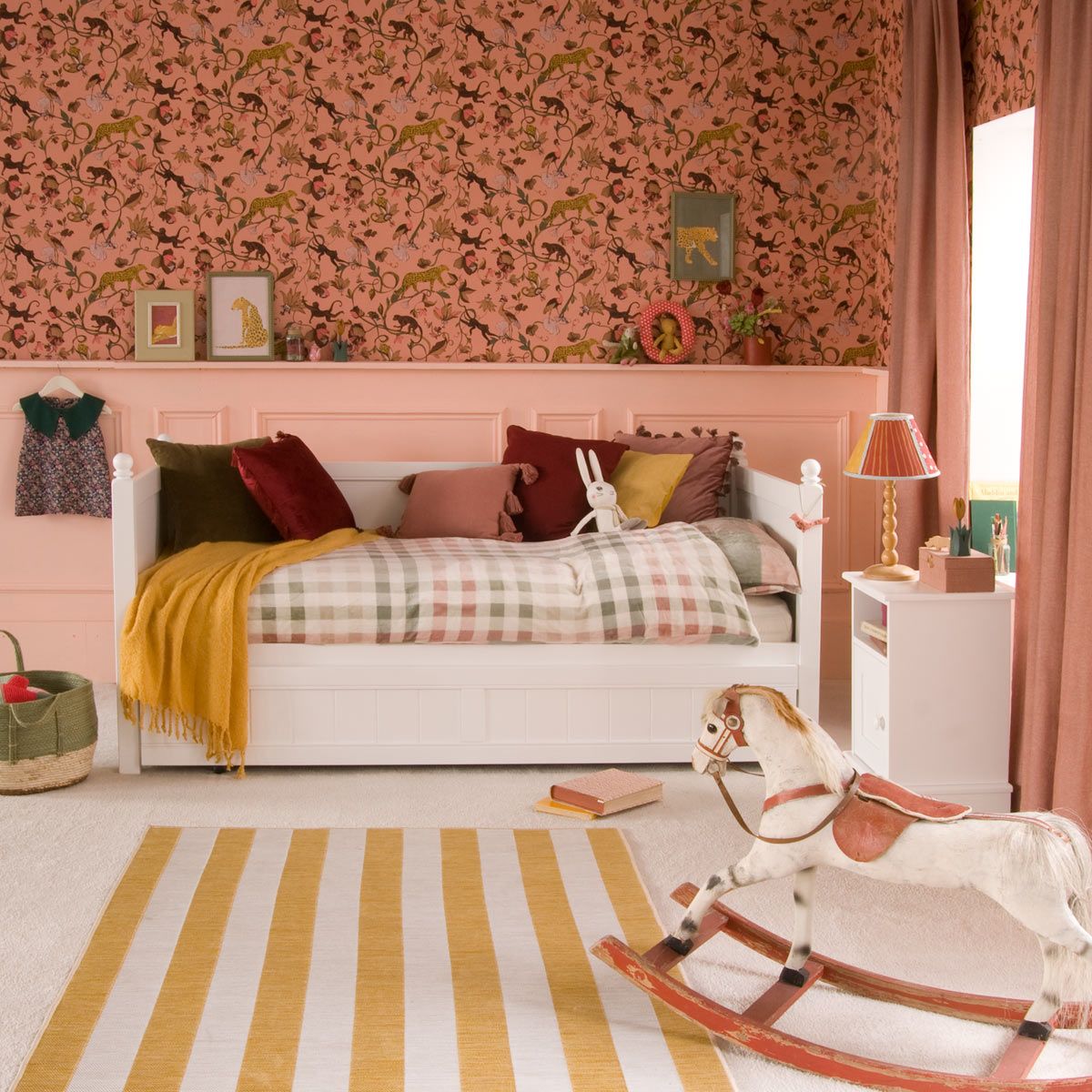 Day bed styled with cushions