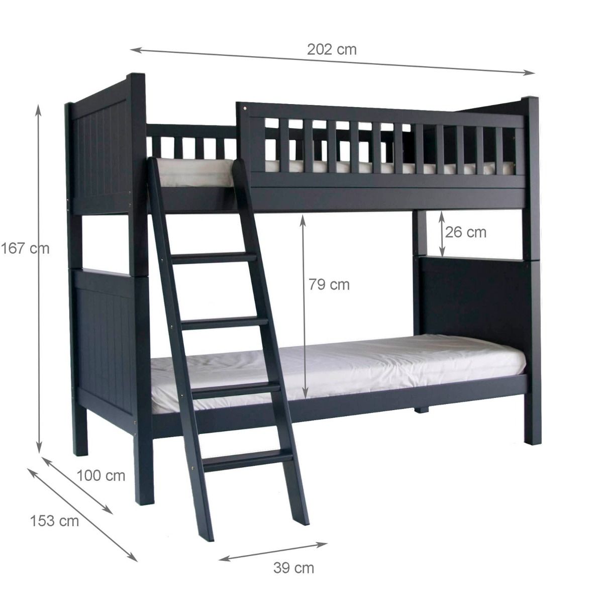 Fargo Bunk Bed with Sleepover+Storage Trundle in Pure White