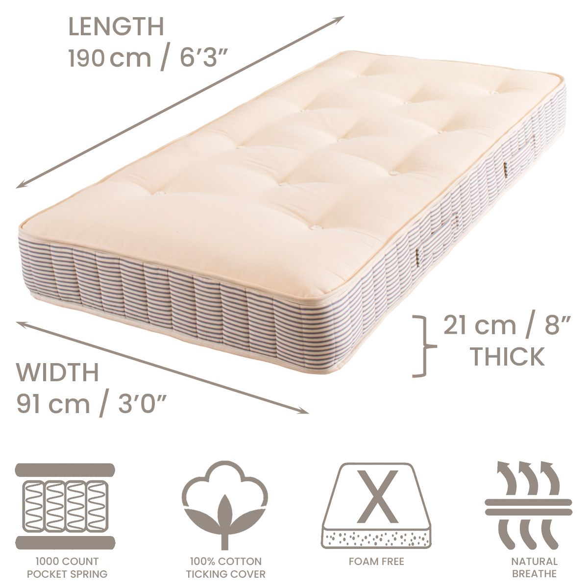 Product dimensions