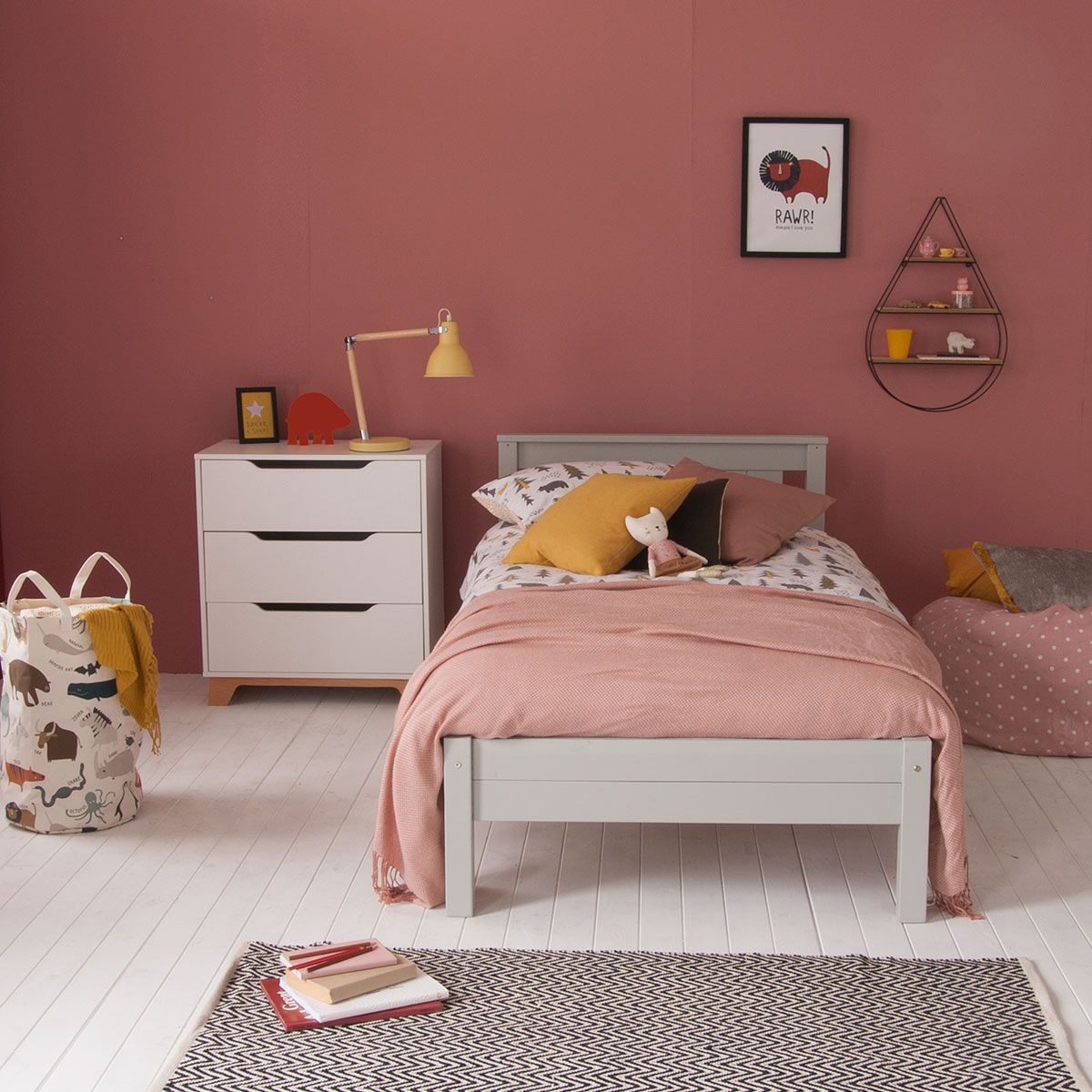 Classic Beech Bed with low footboard