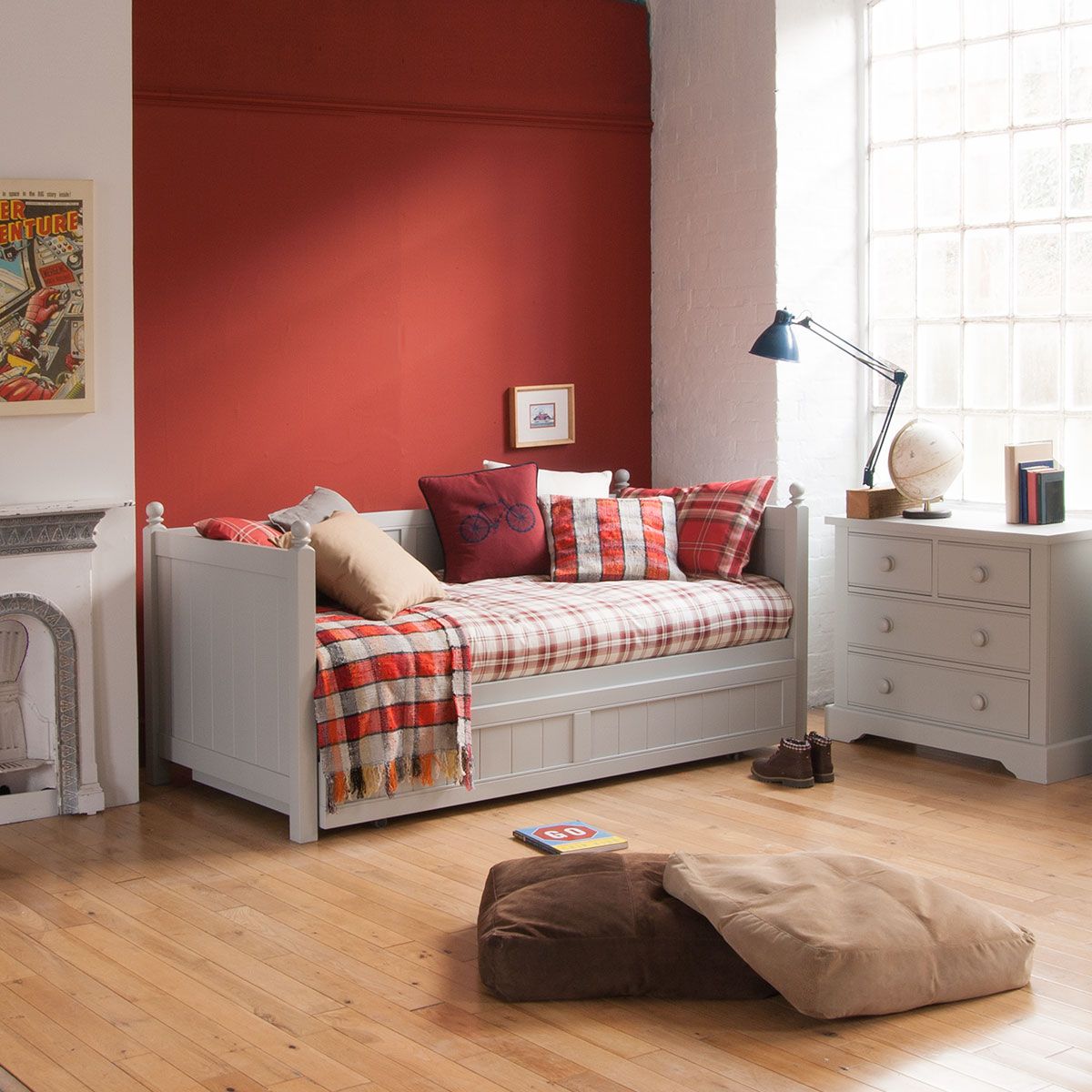 Fargo Daybed with Storage+Sleepover Trundle in Farleigh Grey